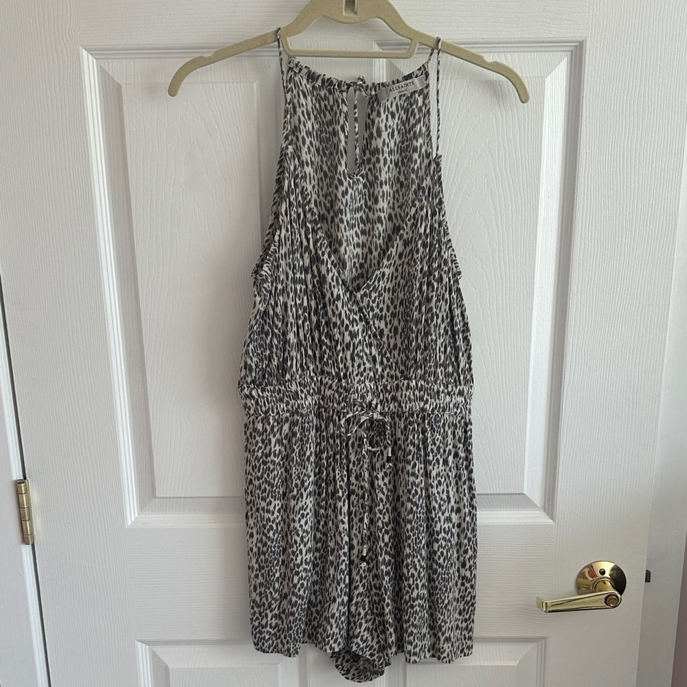 All Saints Animal Print Romper